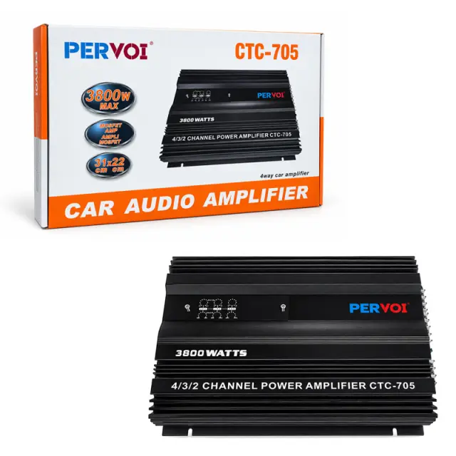 PerVoi Ενισχυτής Αυτοκινήτου 4/3/2 Καναλιών 3800W CTC-705 - Car Audio Amplifier 014567