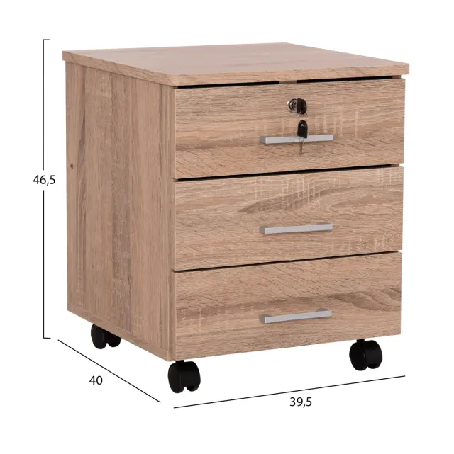 ΣΥΡΤΑΡΙΕΡΑ ΓΡΑΦΕΙΟΥ FB92282.02 ΣΕ SONAMA ΧΡΩΜΑ 39.5x40x46.5Υεκ 2