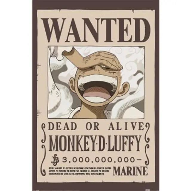 Αφίσα One Piece - Wanted Luffy 61x91,5εκ - PP2501058