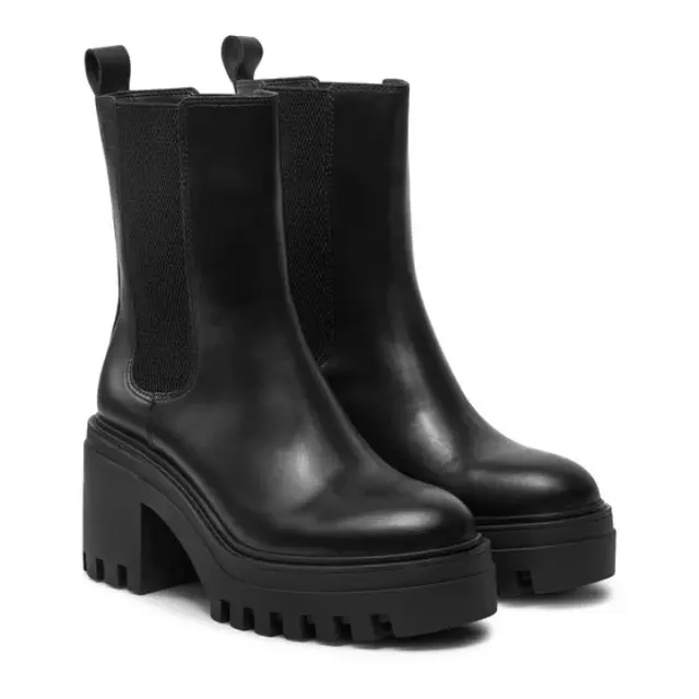 Γυναικεία Δερμάτινα Μποτάκια Calvin Klein YW0YW01547-0GJ Μαύρα Μαύρο - 39 2