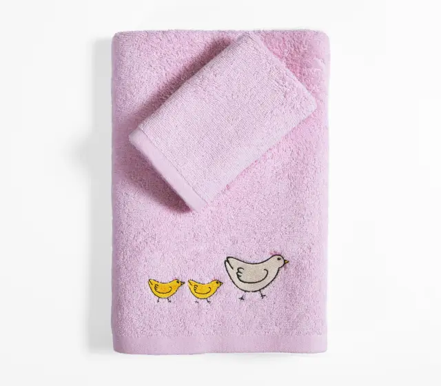 Σετ Βρεφικές Πετσέτες 2 Τεμαχίων Nef-Nef Cute & Sweet Lilac 30x50+70x140