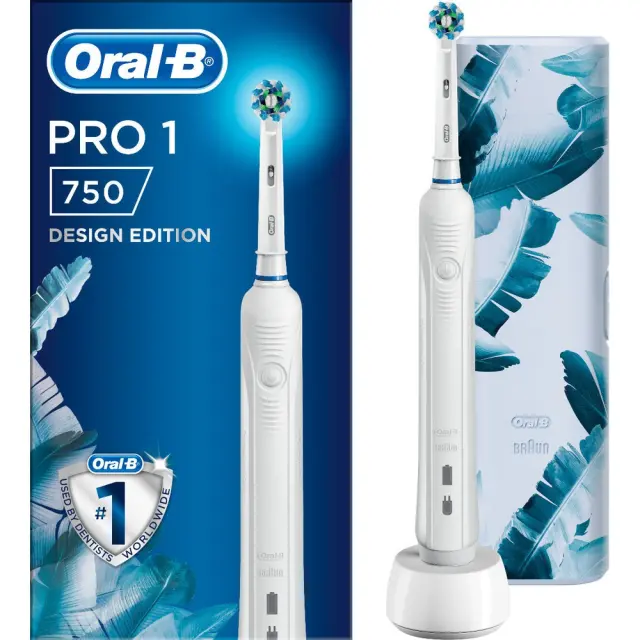 Oral-B Pro 1 750 Design Edition White Ηλεκτρική Οδοντόβουρτσα σε Άσπρο Χρώμα, 1 τμχ (+Δώρο Θήκη Μεταφοράς ) 2