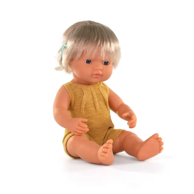 MINILAND DOLLS MINILAND ΚΟΥΚΛΑ ΚΑΥΚΑΣΙΑ 38 CM ΜΕ ΚΟΧΛΙΑΚΟ ΕΜΦΥΤΕΥΜΑ ΚΑΙ ΡΟΥΧΑΛΑΚΙΑ