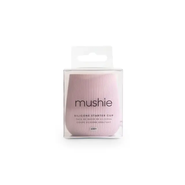 Ποτηράκι Σιλικόνης με Ανάγλυφο Σχέδιο Soft Lilac - Mushie Baby Oliver 2