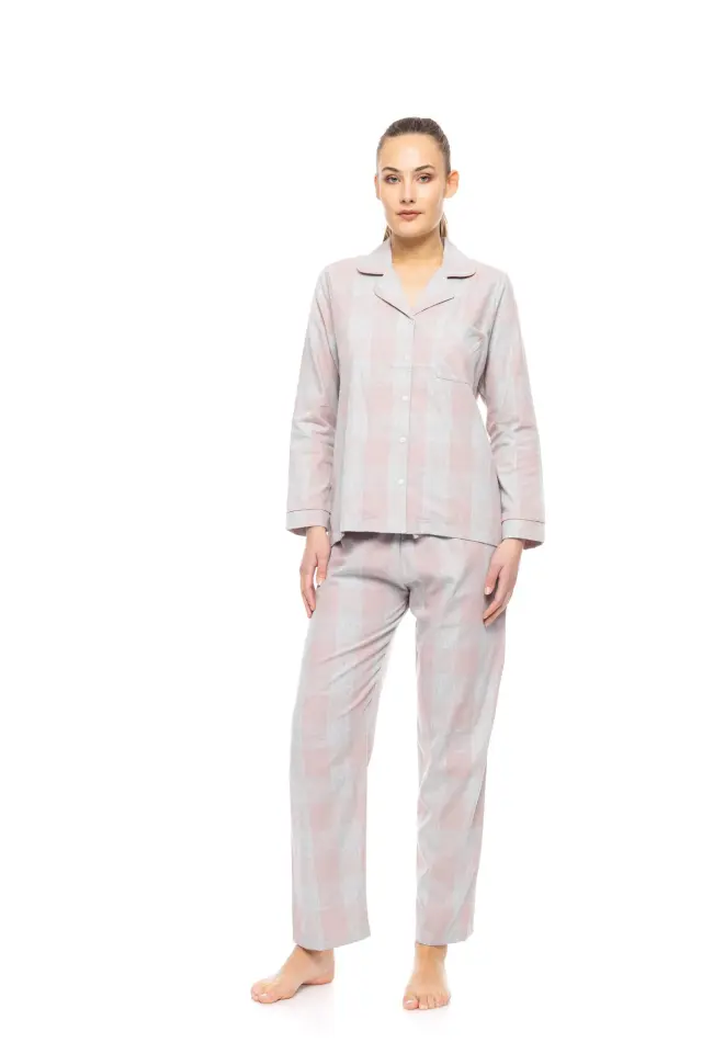 W1834 - Type - PYJAMA BUTTONED SOFT ROSE PLAID 2
