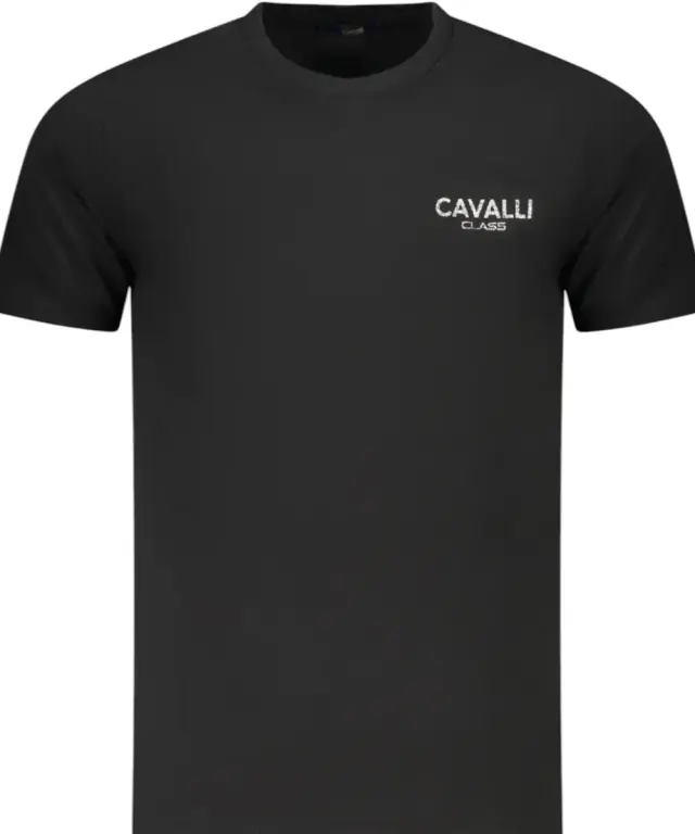 Cavalli Class - Ανδρική Μπλούζα T-Shirt Κοντομάνικη Short Sleeve TXT61JJD060-05051 Μαύρο 3