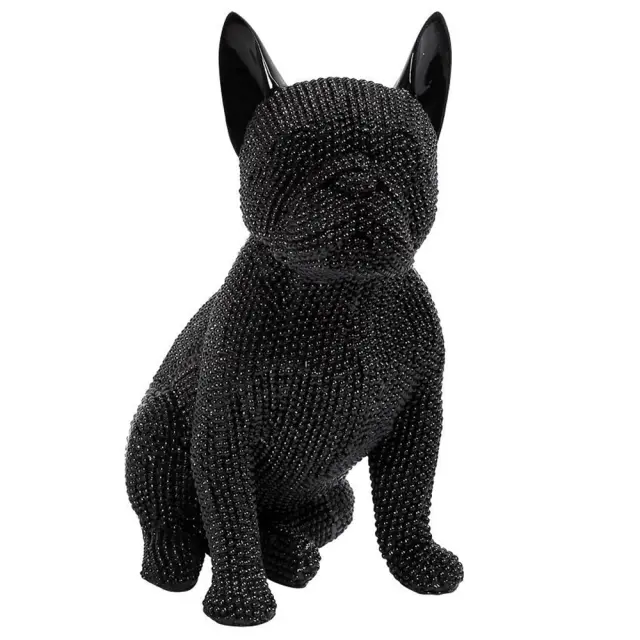 Φιγούρα σκύλος μαύρος boxer polyresin 13x8,5x16,6cm Espiel FAD101