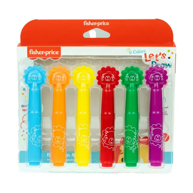 Σετ μαρκαδόρων 6τμχ πλενόμενοι Fisher-Price