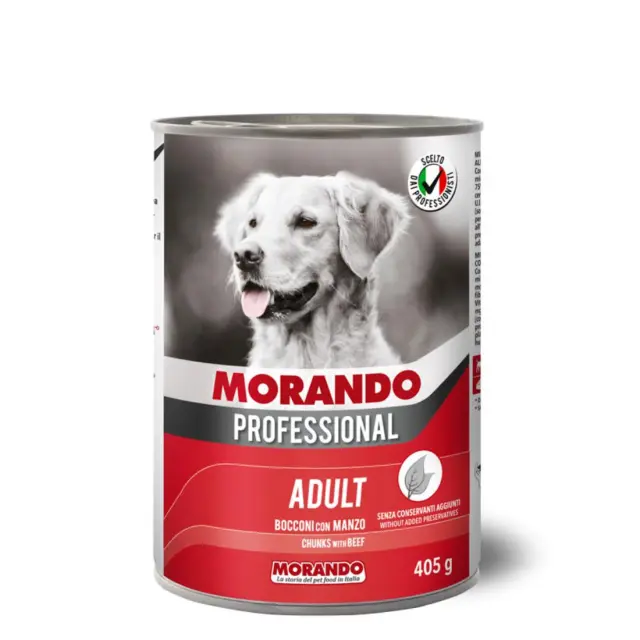 Morando Dog Adult Κομματάκια Βοδινό Κονσέρβα 405g 405gr