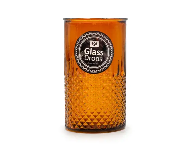 Ποτήρι Glass Drops Diamante (2393DB48) Από ανακυκλωμένο γυαλί, Χωρητικότητας 450ml, Διαστάσεων Ø 8 x Υ 13.5 cm, Topaz 2393DB48 3