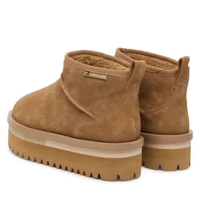 Γυναικεία Δερμάτινα Μποτάκια Tommy Hilfiger Snow Boot Suede EN0EN02841-RBH Ταμπά Ταμπά - 36 3