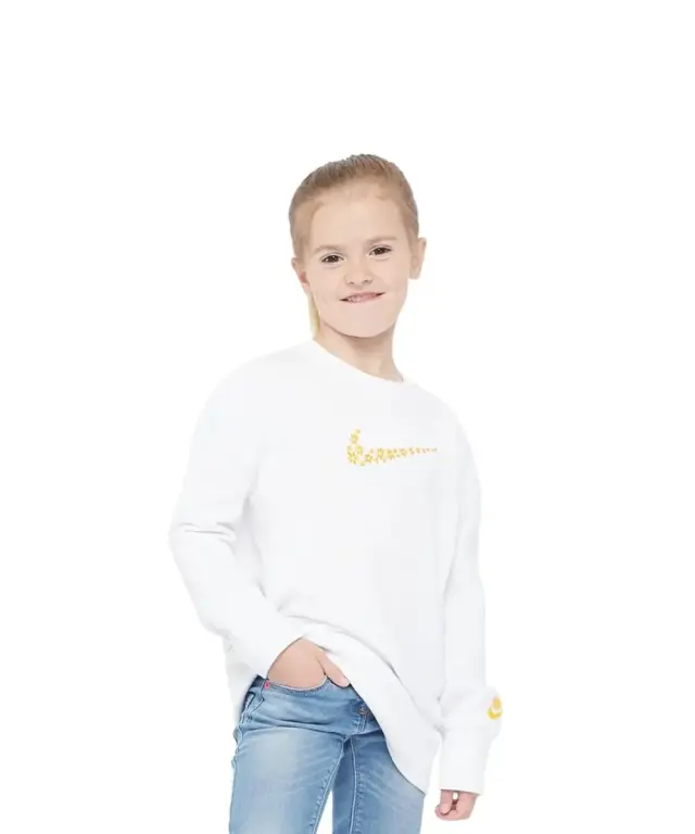 Nike - Παιδική Μπλούζα Daisy Crew 36J045-100 Λευκό - 4 ετών