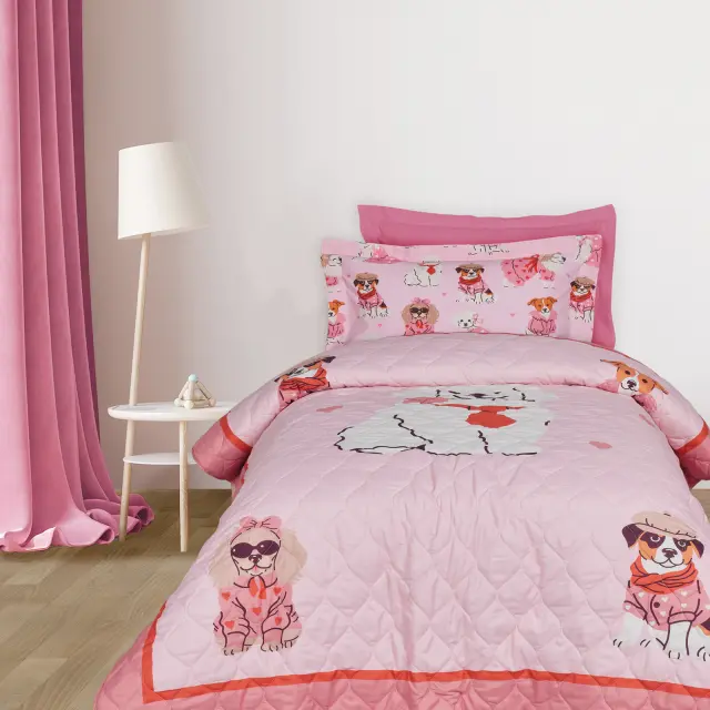 Κουβερλί 160x220 Μονό Das Home 4938 Pink 100% Microfiber
