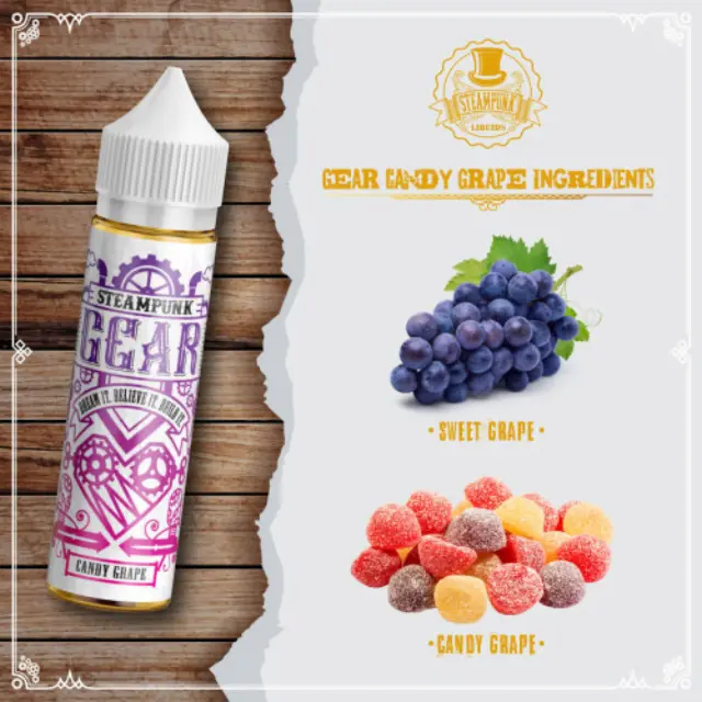 Candy Grape 20ml (60ml) - Steampunk Gear Flavorshots 2