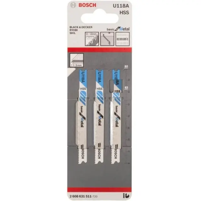 ΠΡΙΟΝΟΛΑΜΕΣ ΣΕΓΑΣ ΓΙΑ ΜΕΤΑΛΛΟ 3TEM BOSCH U118A HSS 2608631511
