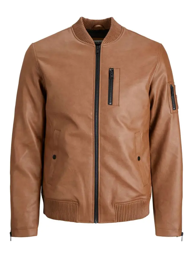 JCOTOM PU BOMBER Cognac