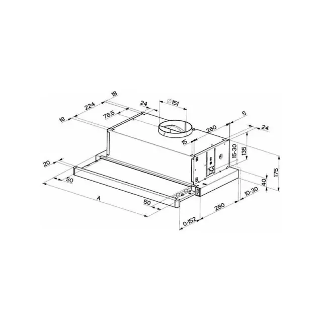 Faber FLEXA NG HIP AM/X A60 Συρόμενος Απορροφητήρας 60cm Inox 2