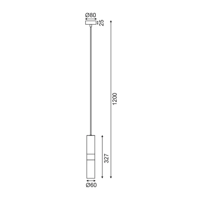 ΚΡΕΜΑΣΤΟ Φ/Σ 1XGU10 ΜΑΥΡΟ ΜΕΤΑΛΛΙΚΟ D8XH120CM DA VINCI / HM851P6BK 2