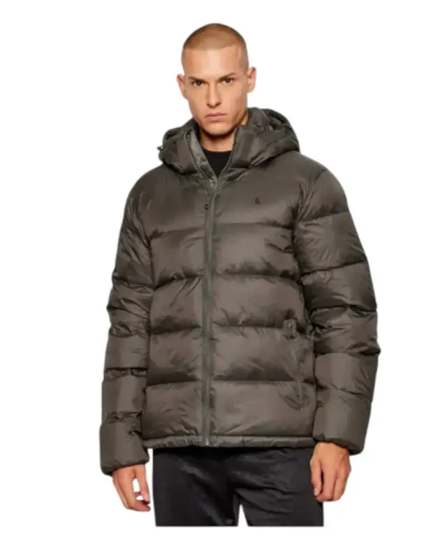 Calvin Klein - Ανδρικό Αδιάβροχο Χειμωνιάτικο Μπουφάν Super Lightweight Nylon Zip Off Hoo LV04RC518G-PAR Χακί - XL