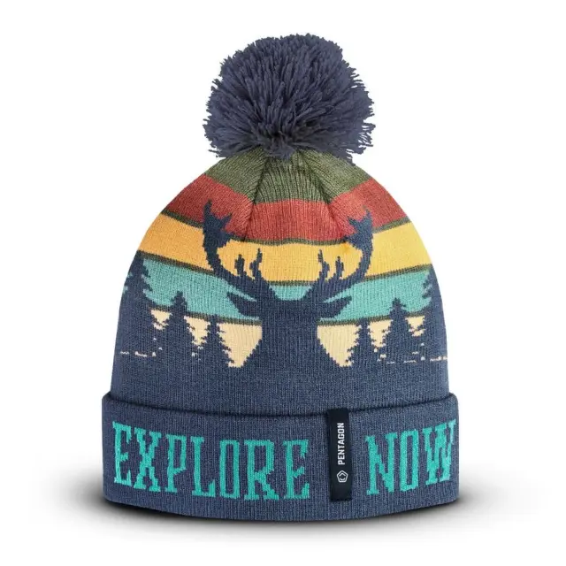 Pentagon Sanctuary "DEER" Knit Beanie-Χειμερινός Σκούφος - 104-Multicolour