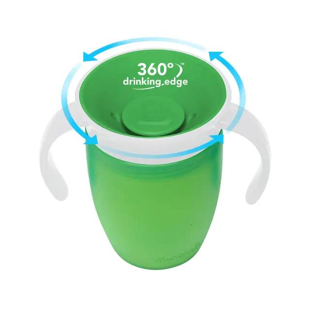 Παιδικό Ποτηράκι "Miracle Trainer 360°" για 6m+ 207ml Πράσινο - Munchkin 2