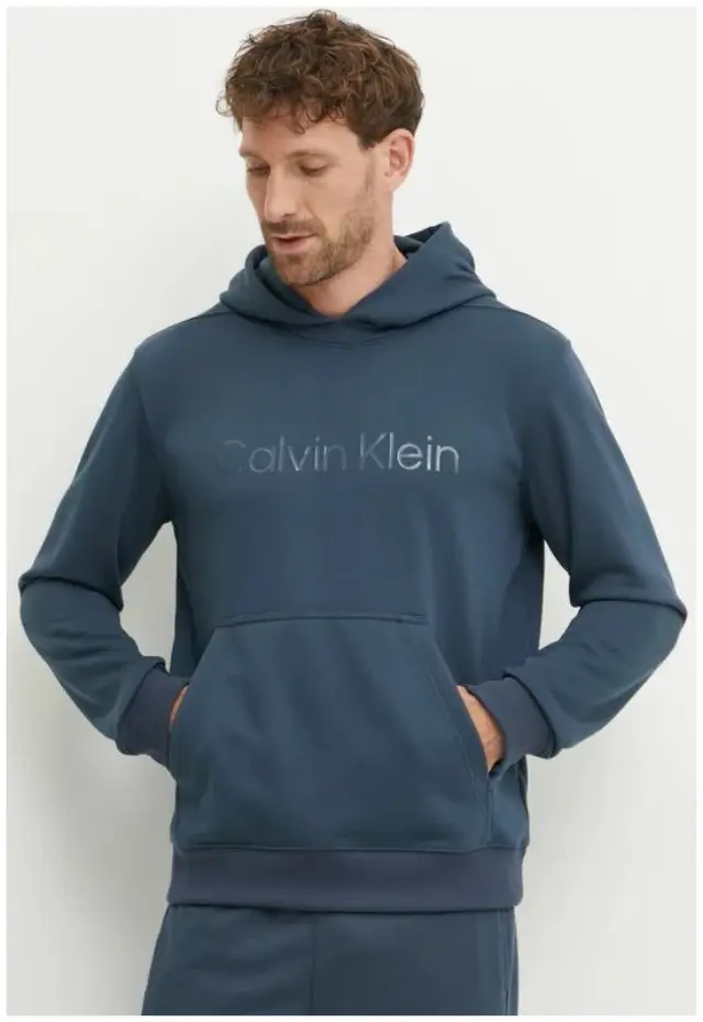 Calvin Klein - Ανδρικό Φούτερ Performance Regular Fit 00GMF4W302-PPK Μπλε - M