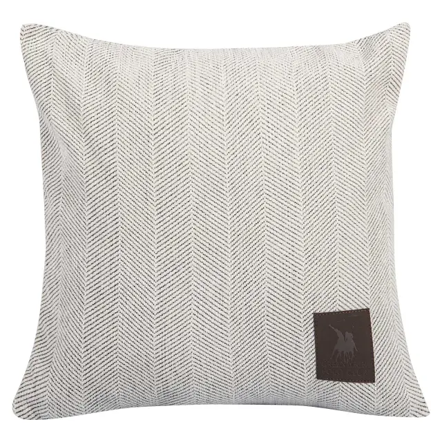 Διακοσμητικό Μαξιλάρι 42x42 Με Γέμιση Essential Greenwich Polo Club 3946 White 90% Σενίλ-10% Πολυέστερ