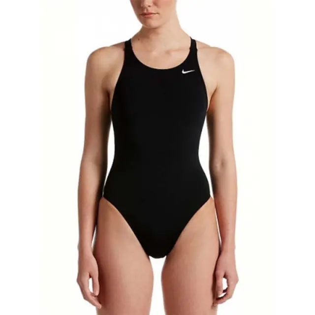 Nike Women's Hydrastrong Fastback One Piece Swimsuit Μαύρο NESSA001-001 (Nike) - 36