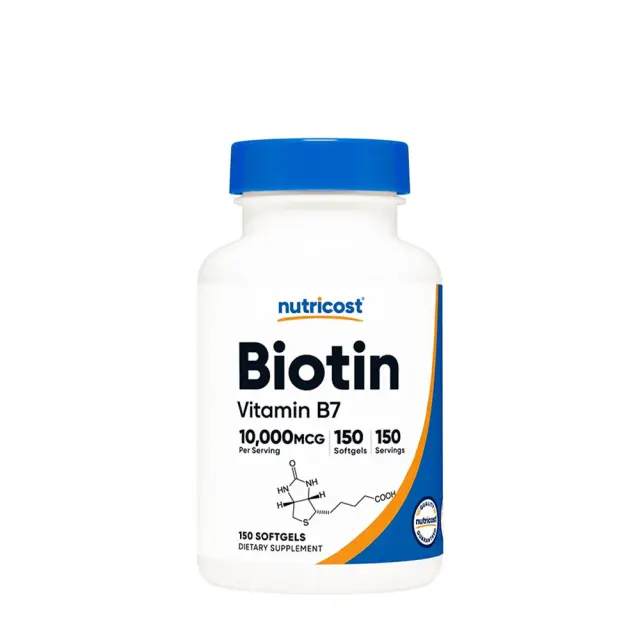 Nutricost Biotin with Coconut Oil 10,000 mcg