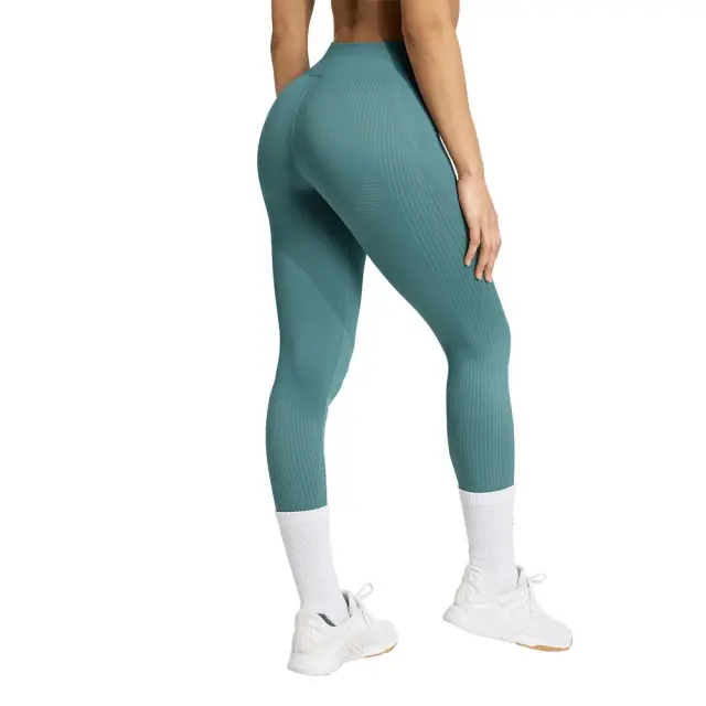 adidas Performance Women's Workout Essentials Knit 1/1 Leggings Πετρόλ JX3920 (adidas Performance) 2