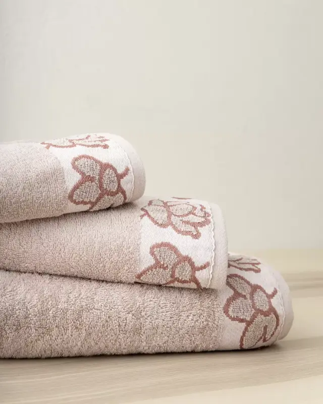 Σετ 3Τ Πετσέτες 30x50-50x90-70x140 450gsm Nima Semelia Powder Pink 100% βαμβακερό