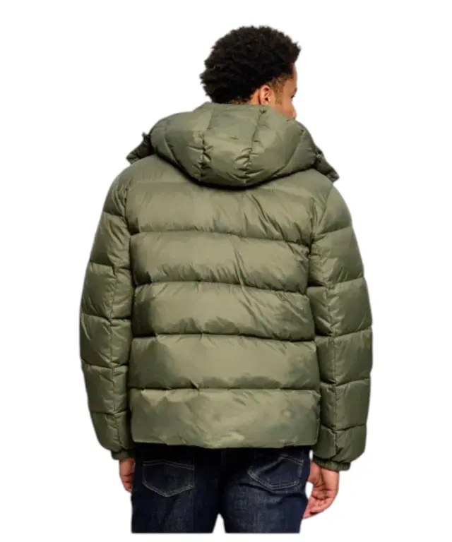 Calvin Klein - Ανδρικό Μπουφάν Ls Nylon Zip Off Hood Down Puf LV04RG515G-LDY Λαδί 2