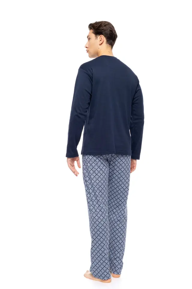 W-M804 - Yacht Blue - PYJAMA OCEAN BLUE GEO 3