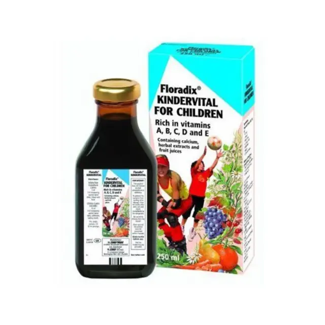 Power Health | Floradix Kindervital for Children | Συμπλήρωμα Διατροφής για Παιδιά με Ασβέστιο, Βιταμίνες Α, Β complex, C, D , Ε | 250ml 2