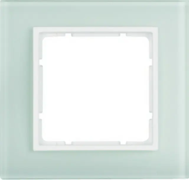 Frame Glass 1-Gang, B.7, Polar White/Polar White matt