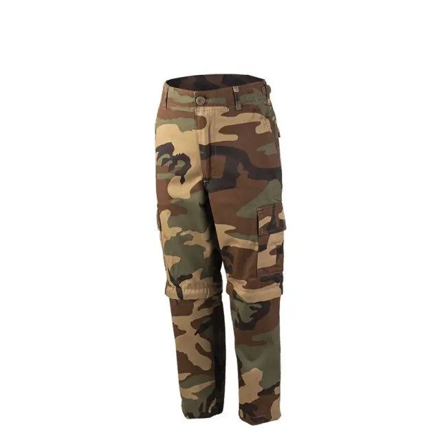 Mil-Tec US W/L Zip-Off BDU Style - Παιδικό Παντελόνι-Βερμούδα 2 σε 1 - 51-Woodland Camo 3