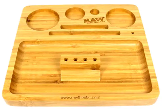 Raw Bamboo Rolling Tray - Ξύλινος Δίσκος (22x21cm)