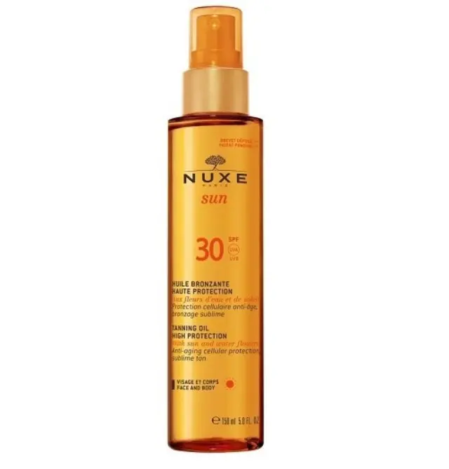 Nuxe Sun Tanning Oil for Face and Body SPF30 Λάδι Μαυρίσματος για Πρόσωπο και Σώμα, 150ml