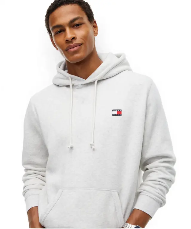 Tommy Hilfiger - Ανδρικό Φούτερ Badge Fleece Drawstring Regular Fit DM0DM23606-P08 Γκρι 3