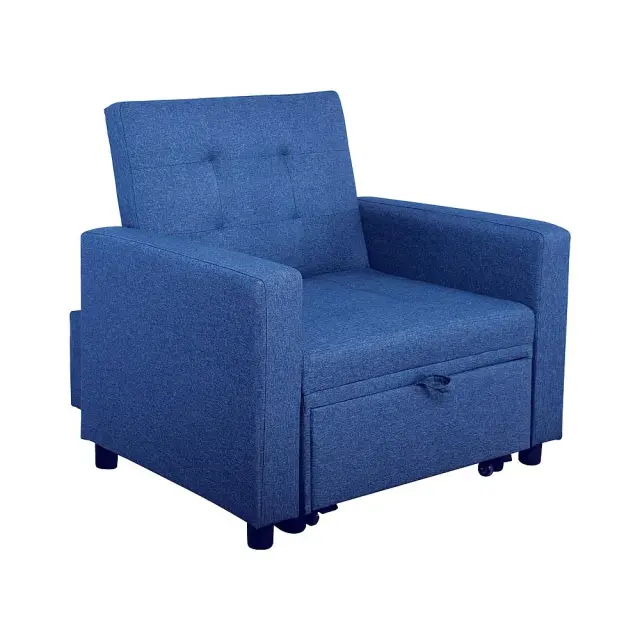 Πολυθρόνα-Κρεβάτι IMOLA Μπλε Ύφασμα 100x102x92/75x180x44cm