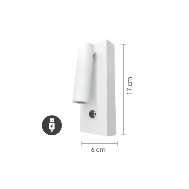 InLight Επιτοίχιο φωτιστικό LED 3W 3000K από μαύρο μέταλλο D:17cm (43037-BL) 2