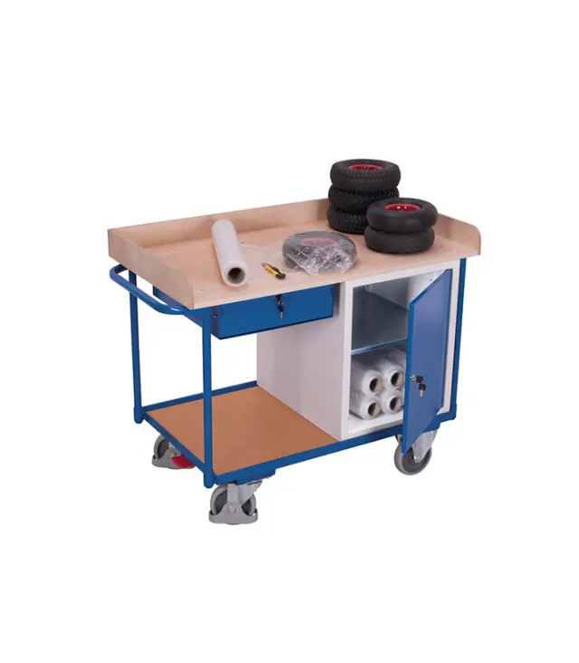 Variofit sw-600.611 Πάγκος Εργασίας Κινητός 2 Επιπέδων για Φορτίο Βάρους ως 400kg 2