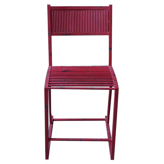 Καρέκλα μεταλλική κόκκινη 58x40x79.5cm Espiel BUR220