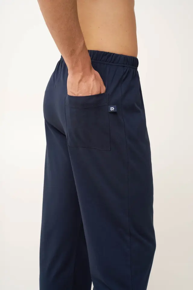 Ανδρικό Βαμβακερό Παντελόνι Πυτζάμα Vamp 24795 BLUE 2
