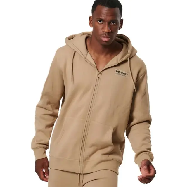 Body Action Men's Zip Through Hoodie Μπεζ 073525-05C (Body Action)