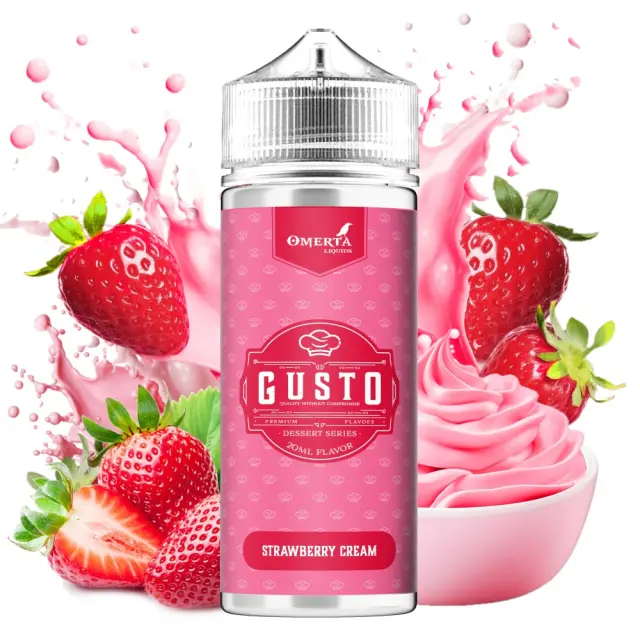 Strawberry Cream 20ml (120ml) - Gusto by Omerta