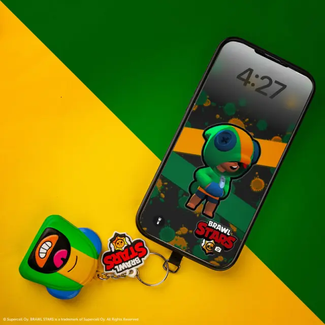 Μπρελόκ Brawl Stars Squishy Keychain Leon 3