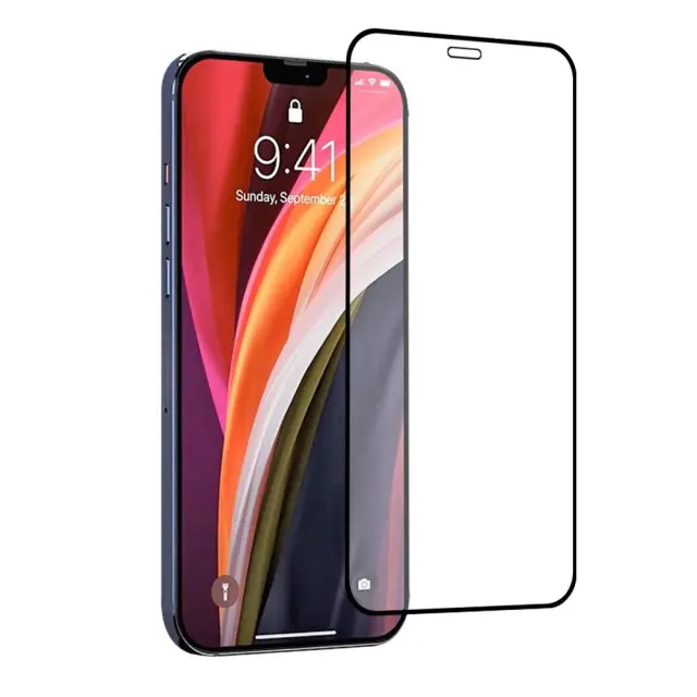 Tempered Glass Αντιχαρακτικό Τζάμι Προστασίας για iPhone 12 mini Full Cover Black OEM