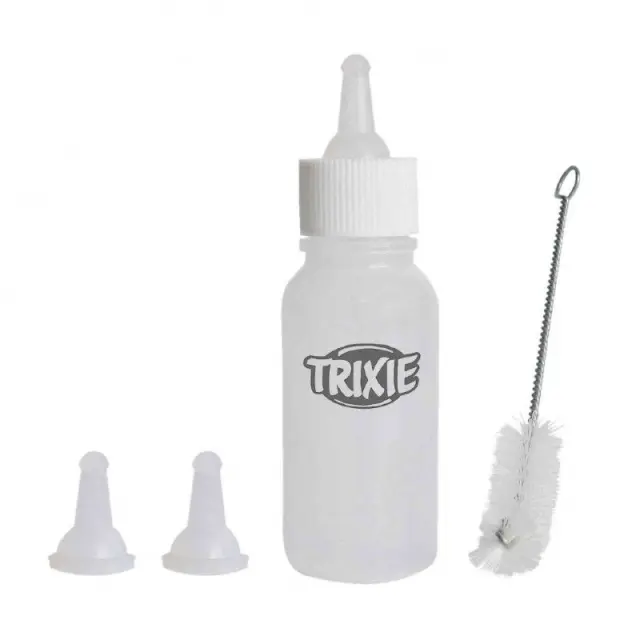 Trixie Μπιμπερό Πλαστικό Σετ Βούρτσα/Θηλή 57ml
