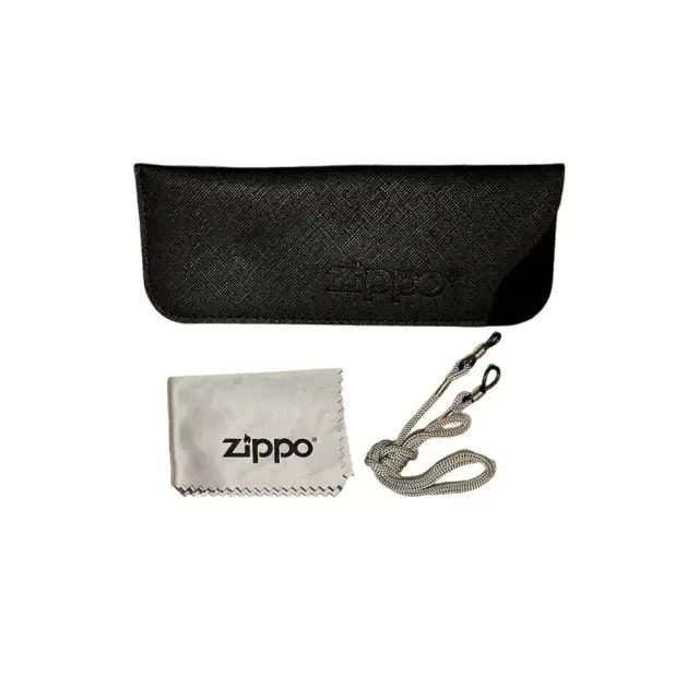 Zippo Premium Pack Θήκη Γυαλιών Πρεσβυωπίας Μαύρο με Πανάκι Καθαρισμού & Κορδόνι Γυαλιών 3 Τεμάχια